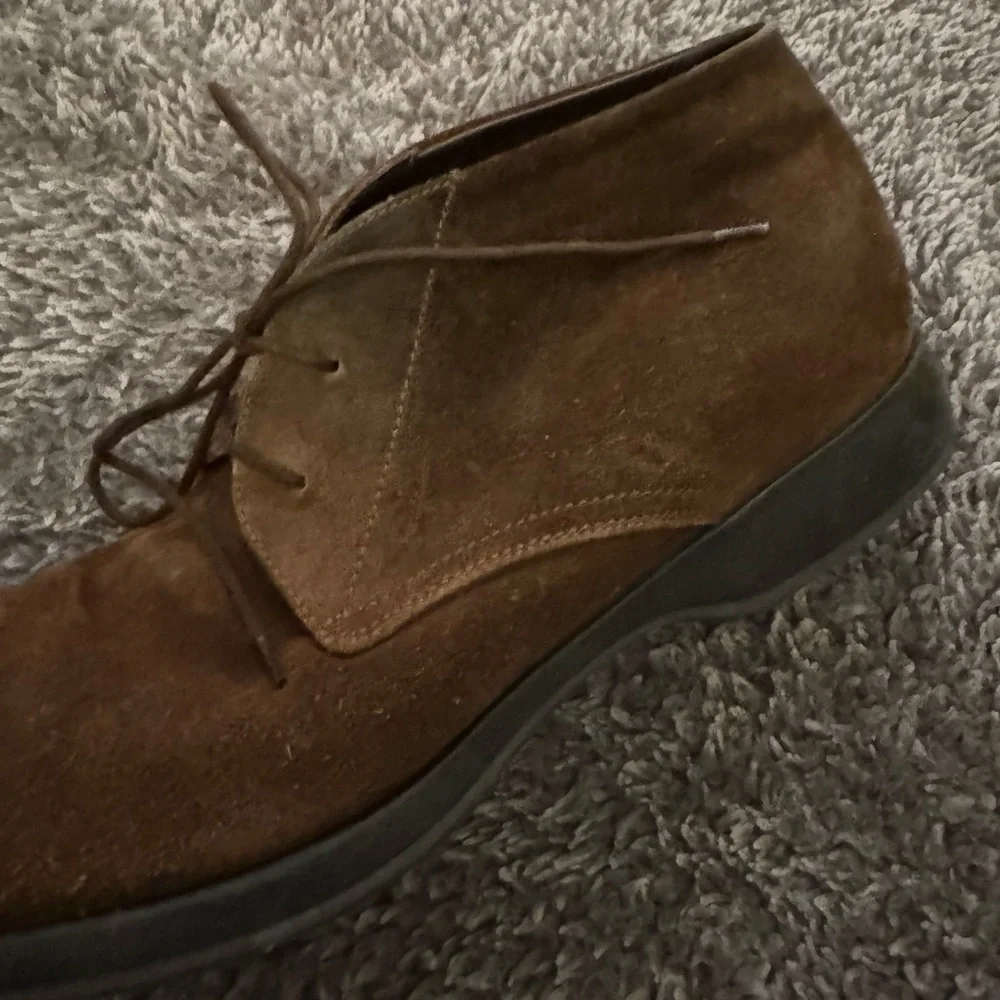 SALVATORE FERRAGAMO Men's Brown Suede Shoes